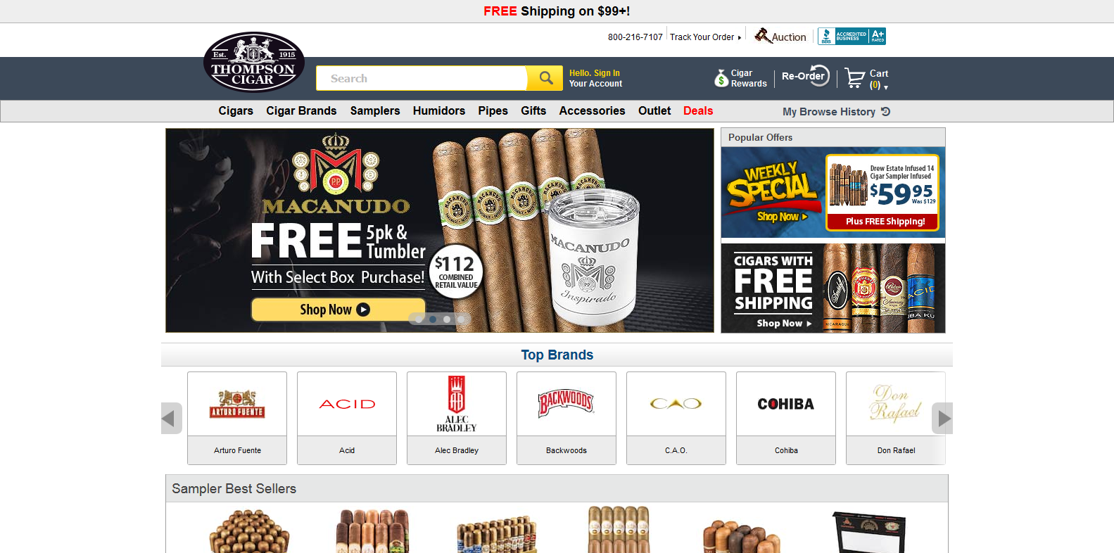 thompson cigars best place to buy cigars online