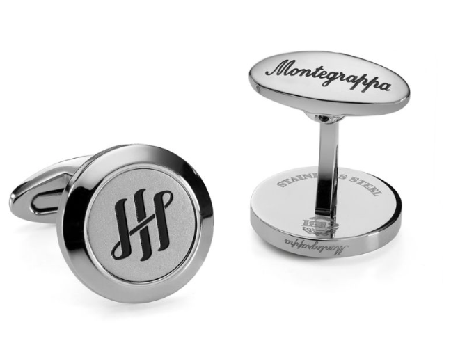 Designer Silver Montegrappa cufflinks for men style