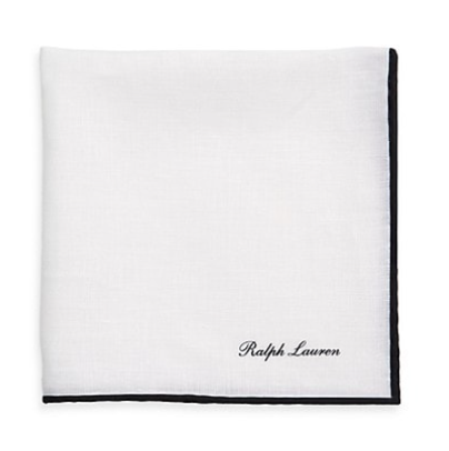 white and black pocket square Ralph Lauren