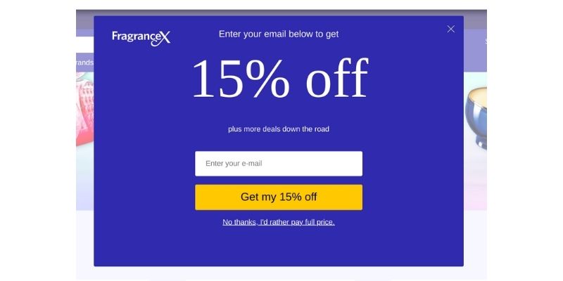 fragrancex 15% off email offer