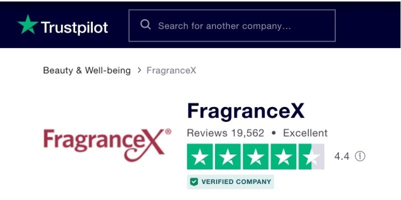 fragrancex trustpilot rating