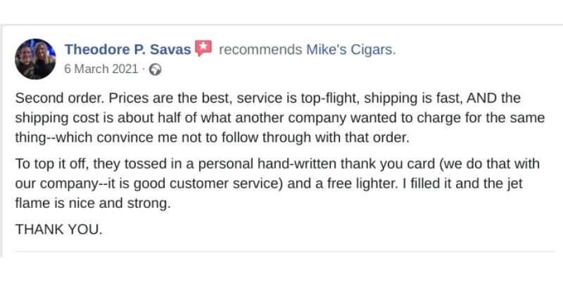 mike cigars facebook review
