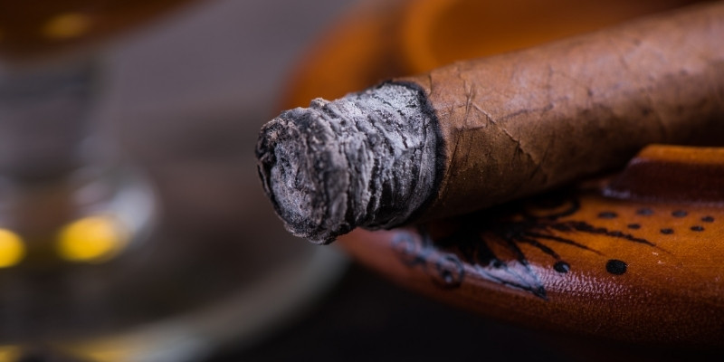 cigar with thick ash