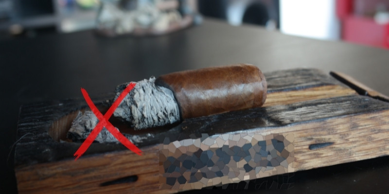 ash from burnt cigar