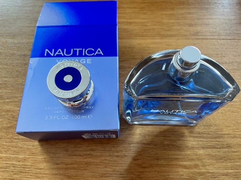 nautica voyage with cap off next to open box