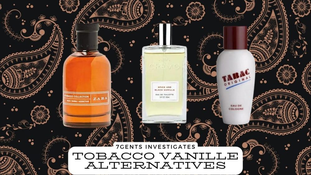 tobacco vanille alternatives bottles on paisley background
